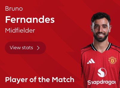 传射建功,B费当选曼联vs水晶宫全场最佳球员 新闻