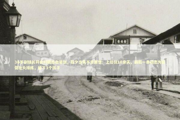 36岁副镇长开会时脑出血晕倒,除夕当天不幸离世:上任仅10余天,最后一条动态为督促社火排练,留下3个孩子 36岁副镇长开会时脑出血晕倒,除夕当天不幸离世:上任仅10余天,最后一条动态为督促社火排练,留下3个孩子 新闻