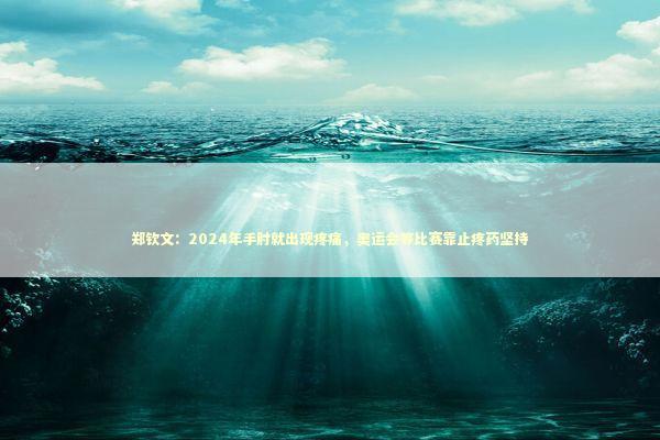 郑钦文:2024年手肘就出现疼痛,奥运会等比赛靠止疼药坚持 郑钦文:2024年手肘就出现疼痛,奥运会等比赛靠止疼药坚持 新闻