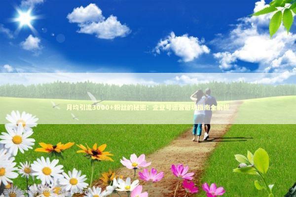 月均引流3000+粉丝的秘密：企业号运营避坑指南全解析 企业服务