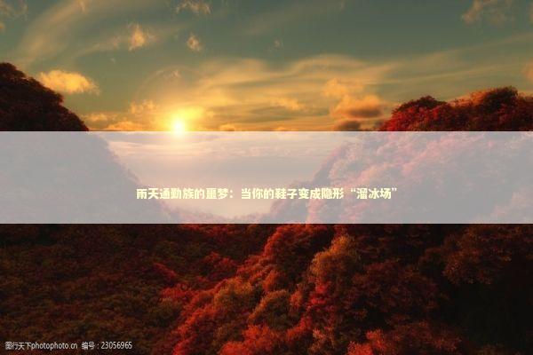 雨天通勤族的噩梦:当你的鞋子变成隐形“溜冰场” 雨天通勤族的噩梦:当你的鞋子变成隐形“溜冰场” 时尚用品